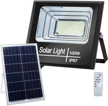 Aigostar Στεγανός Ηλιακός Προβολέας LED 100W Ψυχρό Λευκό 6500K IP67