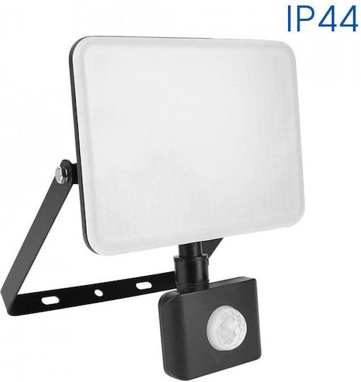 Vivalux Στεγανός Προβολέας LED 30W Ψυχρό Λευκό 6400K με Αισθητήρα Κίνησης IP44