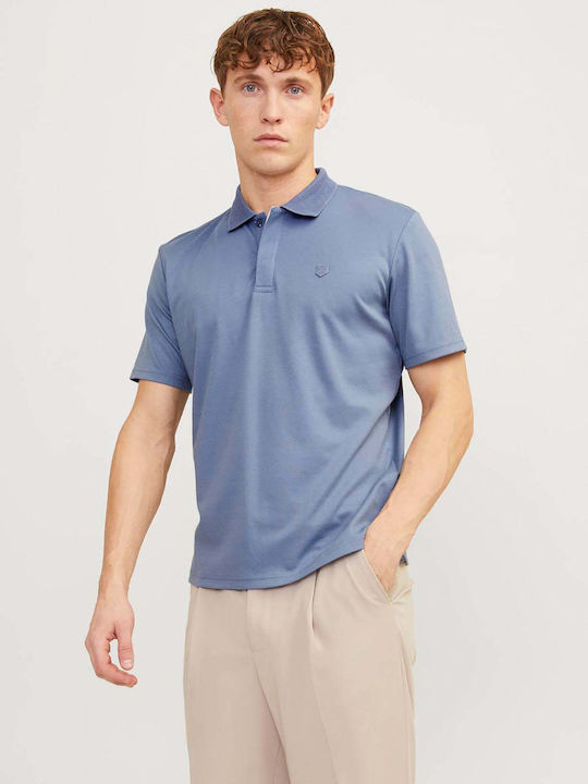 Jack & Jones Bluza Bărbătească cu Mânecă Scurtă Polo Albastră