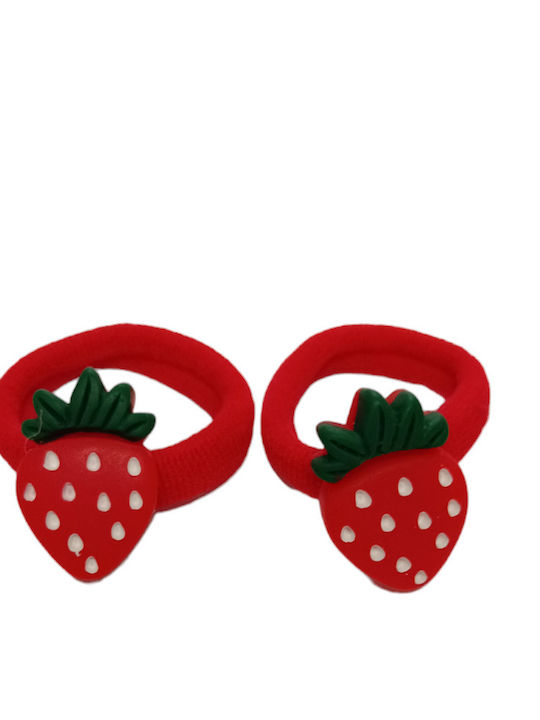 Set Kids Red Hair Ties 2 Pieces