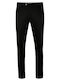 Men's Chino Elastic Slim Fit Black Trousers