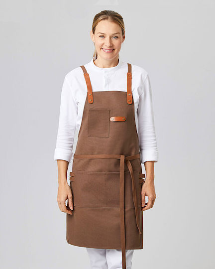 Exner Ποδιά Σερβιτόρου Ολόσωμη 285-canvas Bib Apron Καφέ