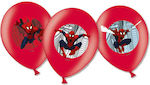 Σετ 6 Μπαλόνια Latex Κόκκινα Spiderman 27.5εκ.