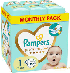 Pampers Premium Care Premium Care Tape Diapers No. 1 for 2-5 kg 156pcs