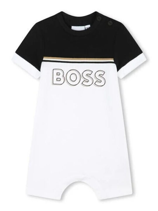 Hugo Boss Βρεφικό Φορμάκι Κοντομάνικο Black-white