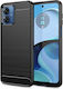 NetOne Carbon Umschlag Rückseite Silikon Schwarz (Moto G14)
