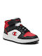 Rebound 2.0 Mid B Gs Kids Sports Shoes Basketball with Hoop & Loop Closure Black