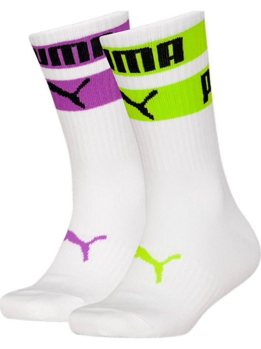 PUMA Kindersocken Kniehohe Logo Weiße 2 Paar