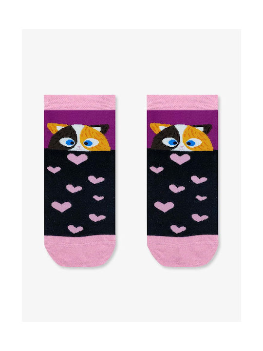 Axidwear Lovely Cat Socken Schwarz 1Pack