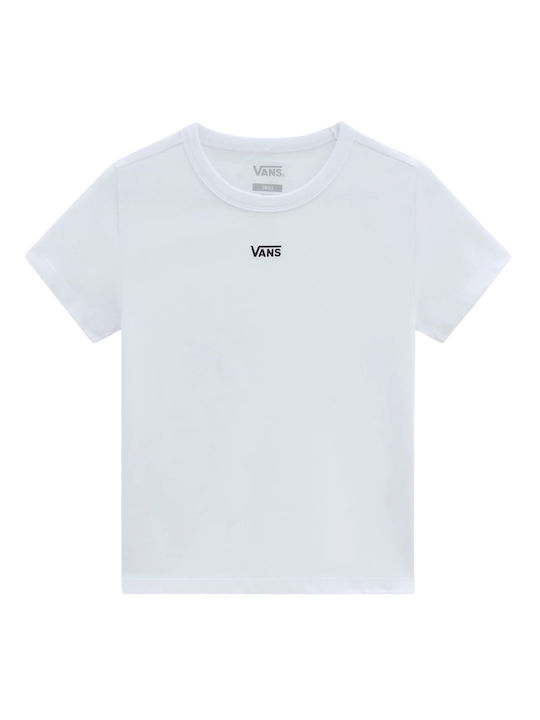 Vans Γυναικεία Καλοκαιρινή Μπλούζα Κοντομάνικη Λευκή