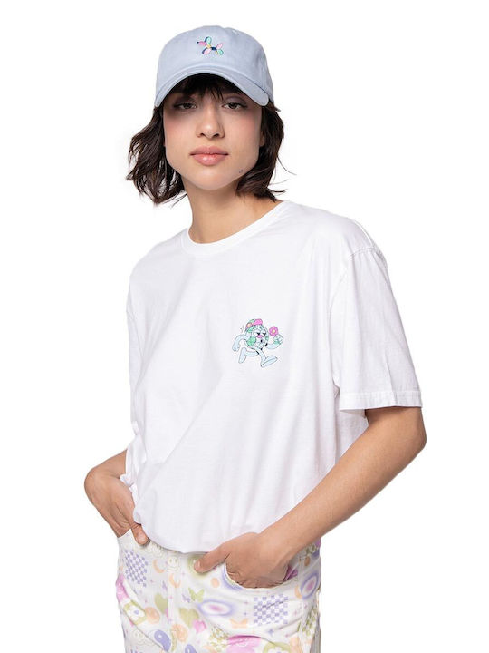 Kaotiko Damen T-Shirt Weiß
