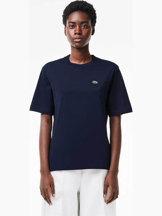 Lacoste Γυναικείο T-shirt Μπλε Σκούρο