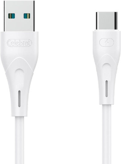 Celebrat USB 2.0 Kabel USB Typ-C männlich - USB-A 15W Weiß 1m CB-18T-WH