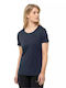 Jack Wolfskin Damen Sportlich T-shirt Blau