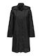 Lang Damen Parka Jacke Schwarz