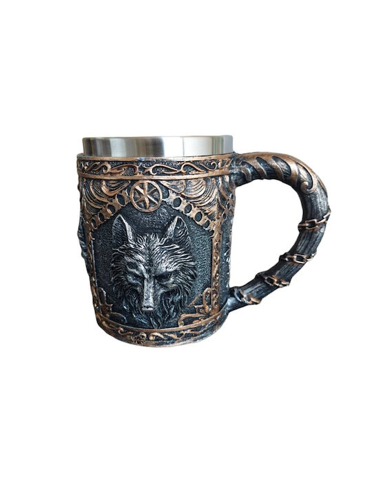 Tasse Metallisch Silber 420ml 1Stück