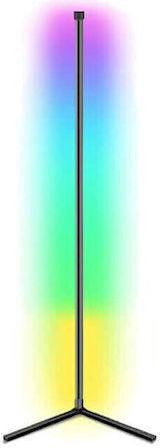 Lampa de podea LED Î140cm. cu Lumină RGB Negru