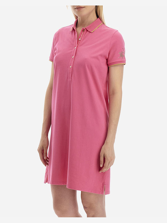 La Martina Mini Σεμιζιέ Φόρεμα Ροζ