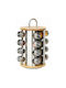 Klausberg Bamboo Tabletop Spice Rack with Stand Brown 16pcs