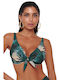 Bluepoint Underwire Triangle Bikini Top with Adjustable Straps Green