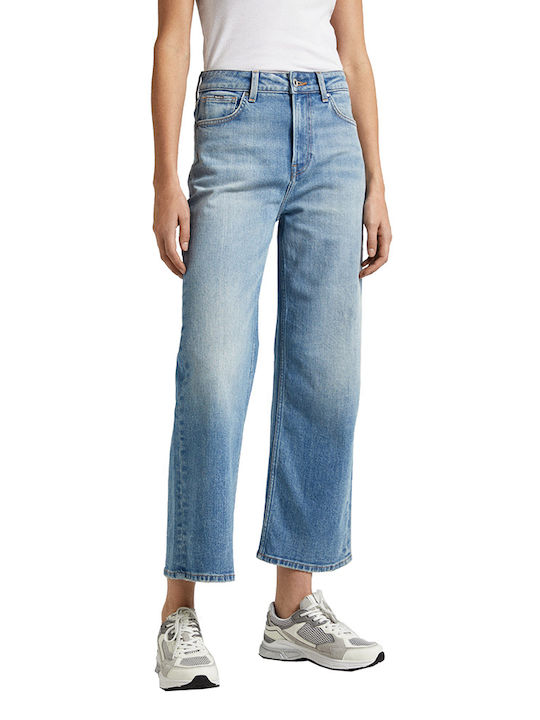 Pepe Jeans Damen Stoff Palazzo-Hose Blau