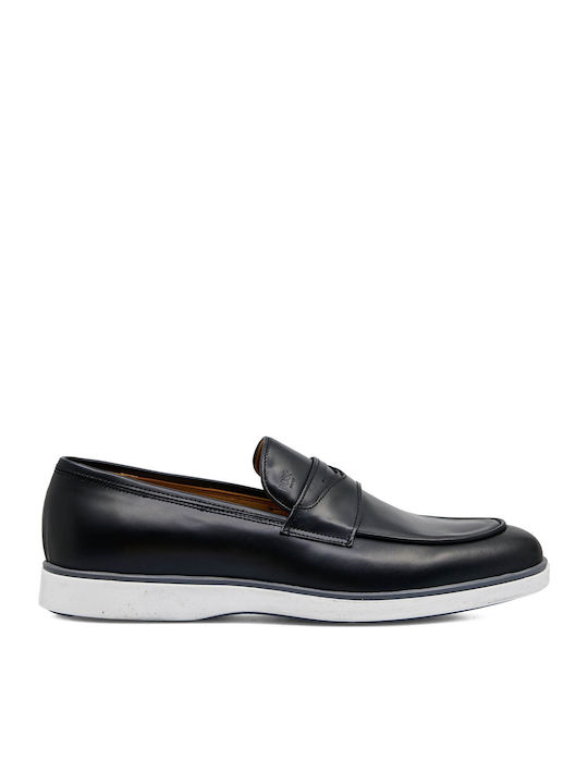 Boss Shoes Men's Leather Moccasins Black
