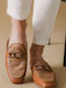 Flach Mules in Tabac Braun Farbe