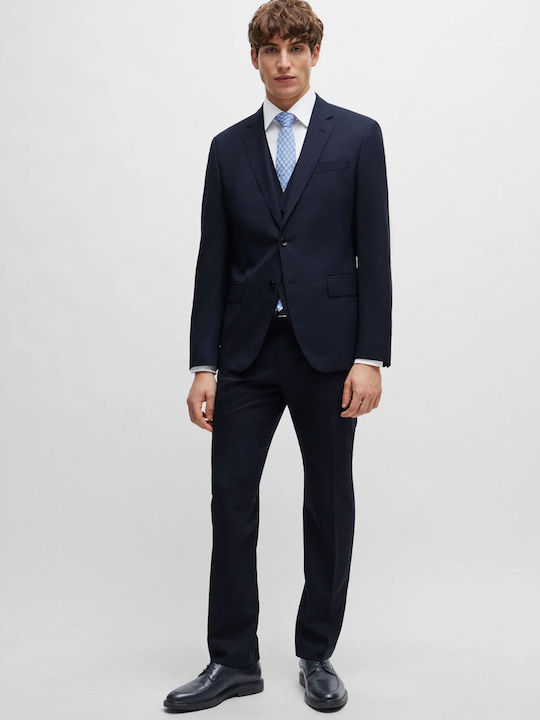 Hugo Boss Men's Suit with Vest Dark Blue