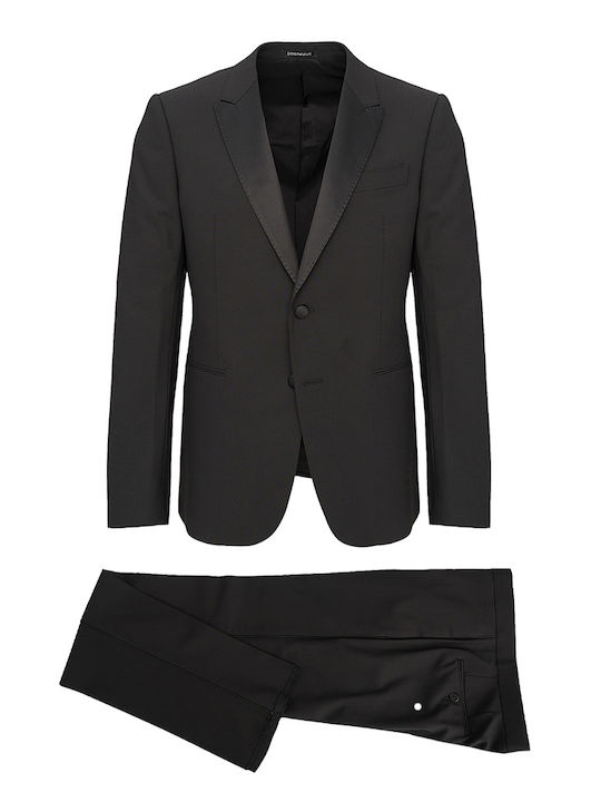 Emporio Armani Ανδρικό Κοστούμι με Στενή Εφαρμογή Μαύρο