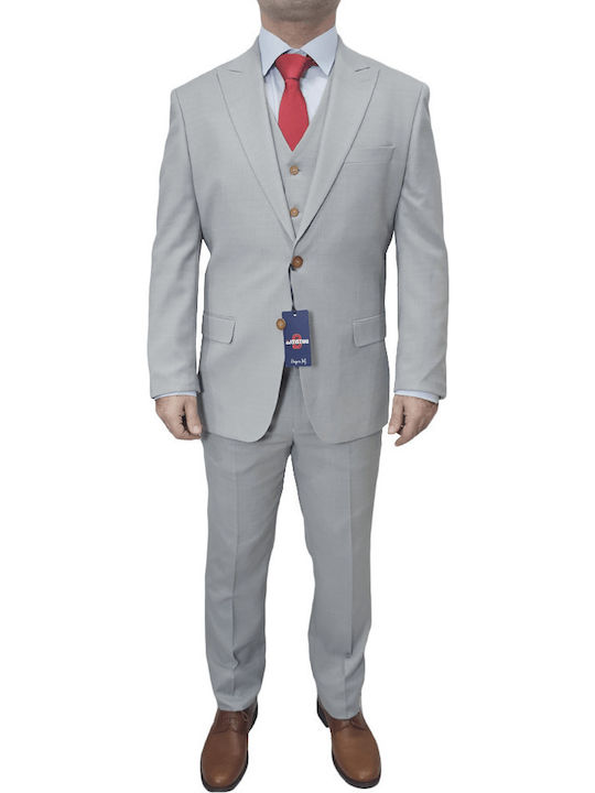 Batistini Herrenanzug mit Weste Gray