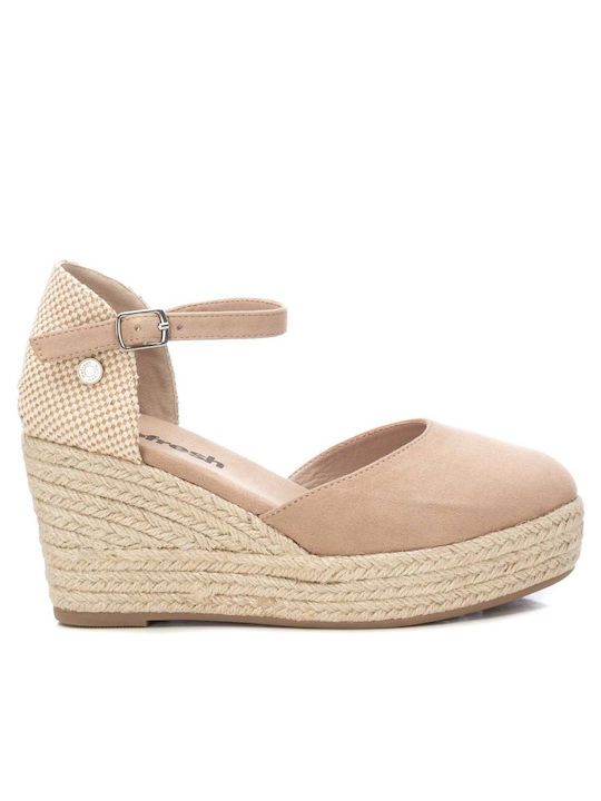 Refresh Women's Suede Platform Espadrilles Beige