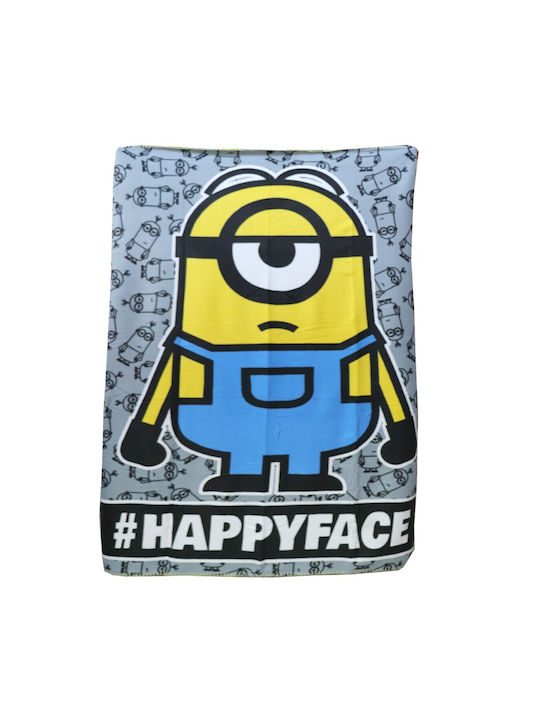 Pătură Fleece Minions Gri 100x150buc