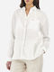 Women's Linen Long Sleeve Shirt White