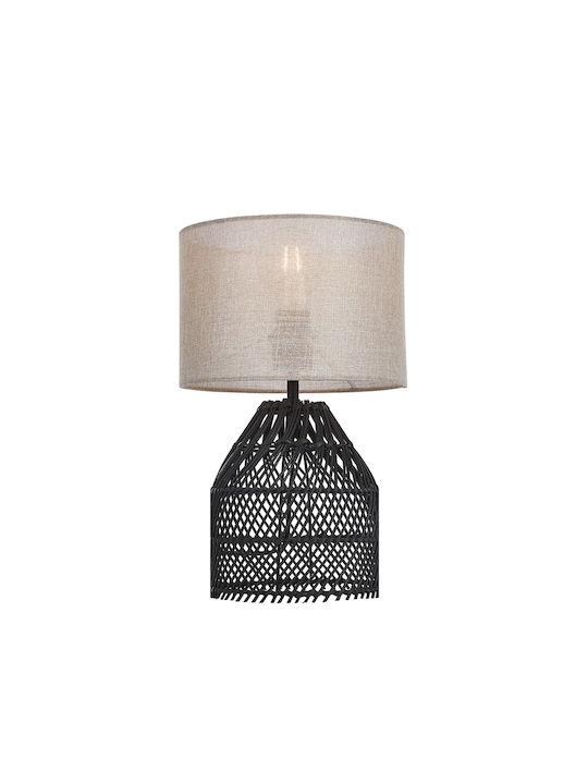 Viokef Table Lamp for Socket E27 with Beige Sha...