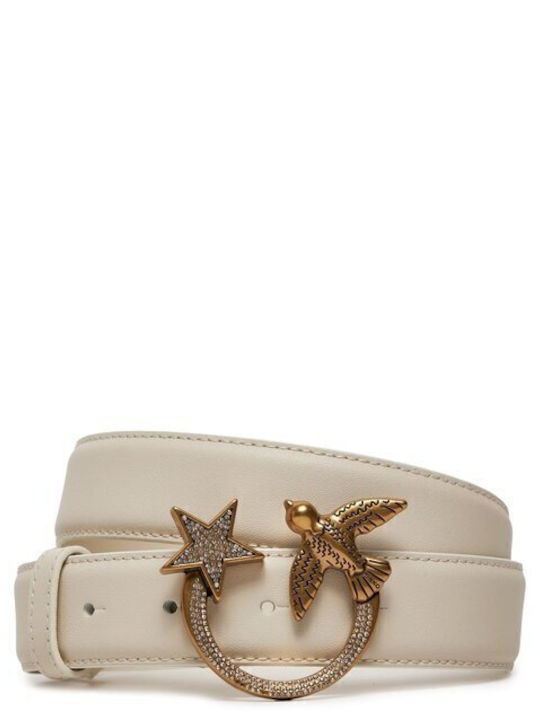 Pinko Leather Women's Belt White 100143A0F1Z14Q | Skroutz.eu