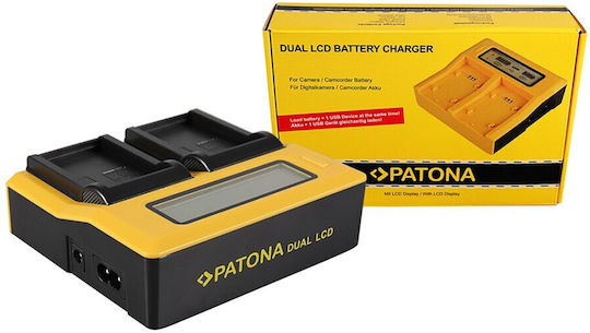 Patona Double Battery Charger Lcd Usb Compatible with Olympus