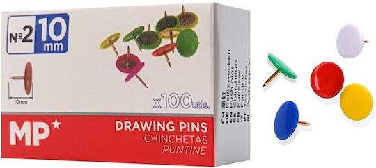 Colored Push Pins 10mm (box of 100 pcs) Mp Pa485-03