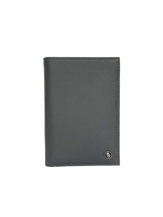 Mandarina Duck Men's Leather Card Wallet with RFID Gray