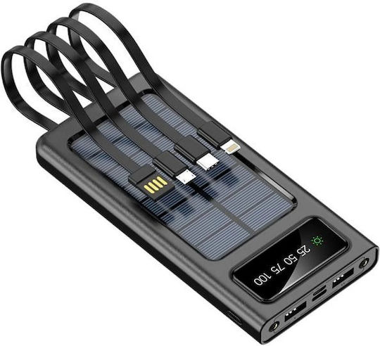 Chengxin Слънчева Външна Батерия 20000mAh с 2 USB-A Изходни Порта Черна