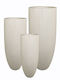 Art Et Lumiere Casspots Fiberclay Set 3pcs White S:φ24χ46cm M:φ30χ58cm L:φ37χ70cm Art Et Lumiere (20790)