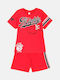 Joyce Kids Set with Shorts Summer 2pcs Red