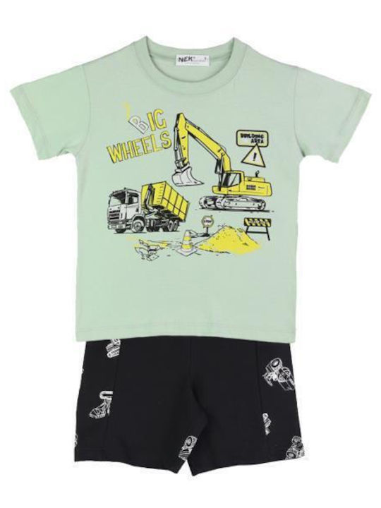 Nek Kids Wear Σετ Καλοκαιρινό 2τμχ Φυστικί