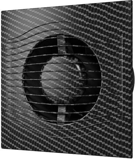 Era Wandmontage Lüfter für das Badezimmer 125mm Schwarz