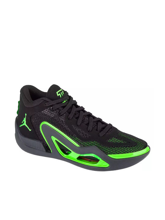 Jordan Tatum 1 Ψηλά Μπασκετικά Παπούτσια Black / Anthracite / Green Strike