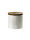 Cryspo Trio Box Coffee with Lid made of Porcelain White 11x11cm