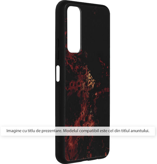 Techsuit Glaze Umschlag Rückseite Silikon Rot (Redmi Note 13 Pro+)