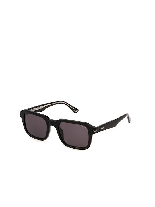 Police Men's Sunglasses with Black Plastic Frame and Black Lens SPLN36 700Y
