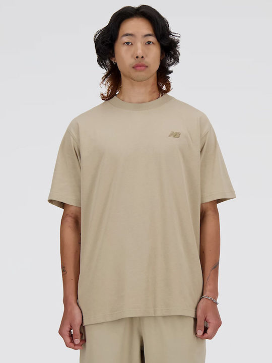 New Balance Herren T-Shirt Kurzarm Beige