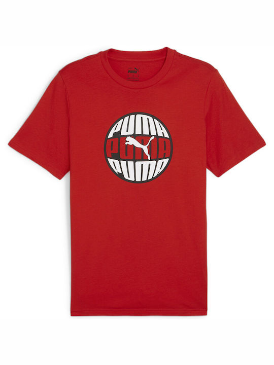 Puma Herren T-Shirt Kurzarm Rot