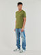 Guess Herren T-Shirt Kurzarm Khaki